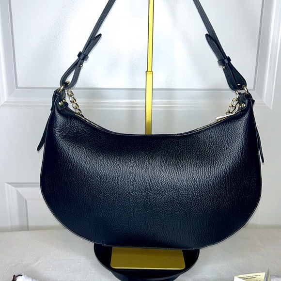 Tuscany Leather Handmade in Italy, Black and Gold Satchel with Dust Bag & COA - Picture 4 of 17